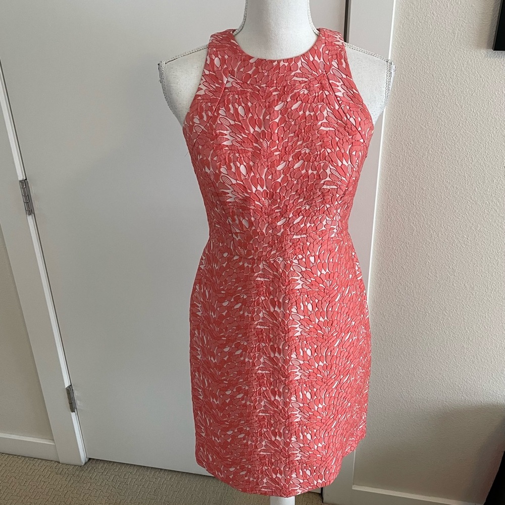 Banana Republic Red Lace Sheath Dress, 2P - Picture 3 of 10